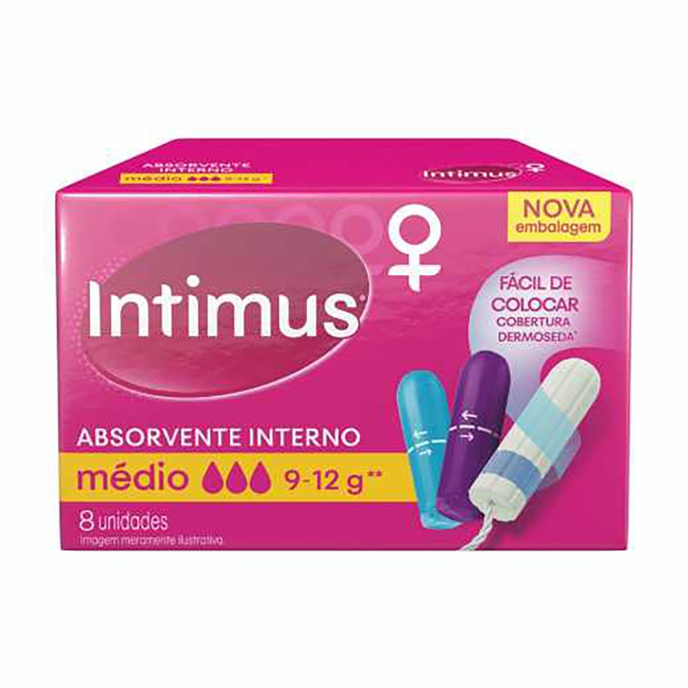 Absorvente Interno Intimus Médio Com 8un