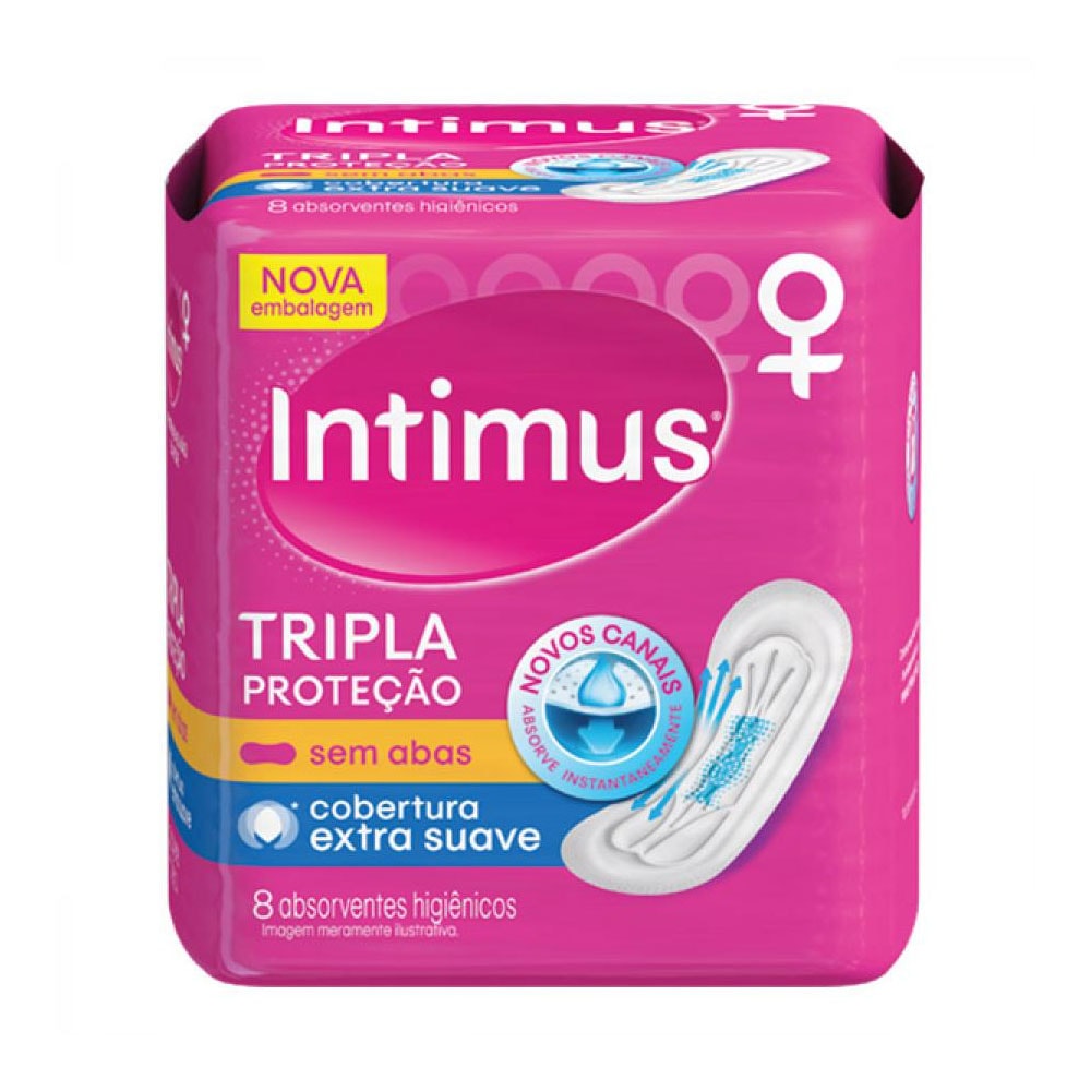 Absorvente Intimus Gel Suave Sem Abas Com 8un