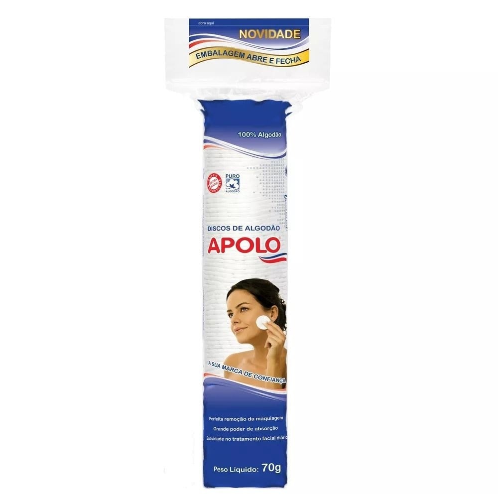 Algodão Apolo Disco Com Ziplock 70g