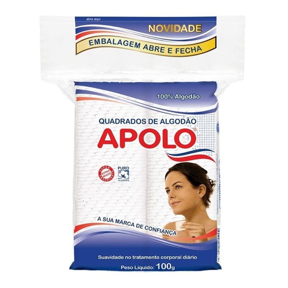 Algodão Apolo Quadrado Com Zip Lock 100g