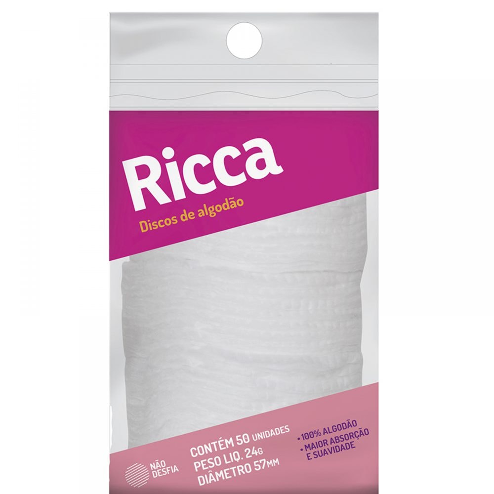 Algodão Ricca Disco Padrão 50un