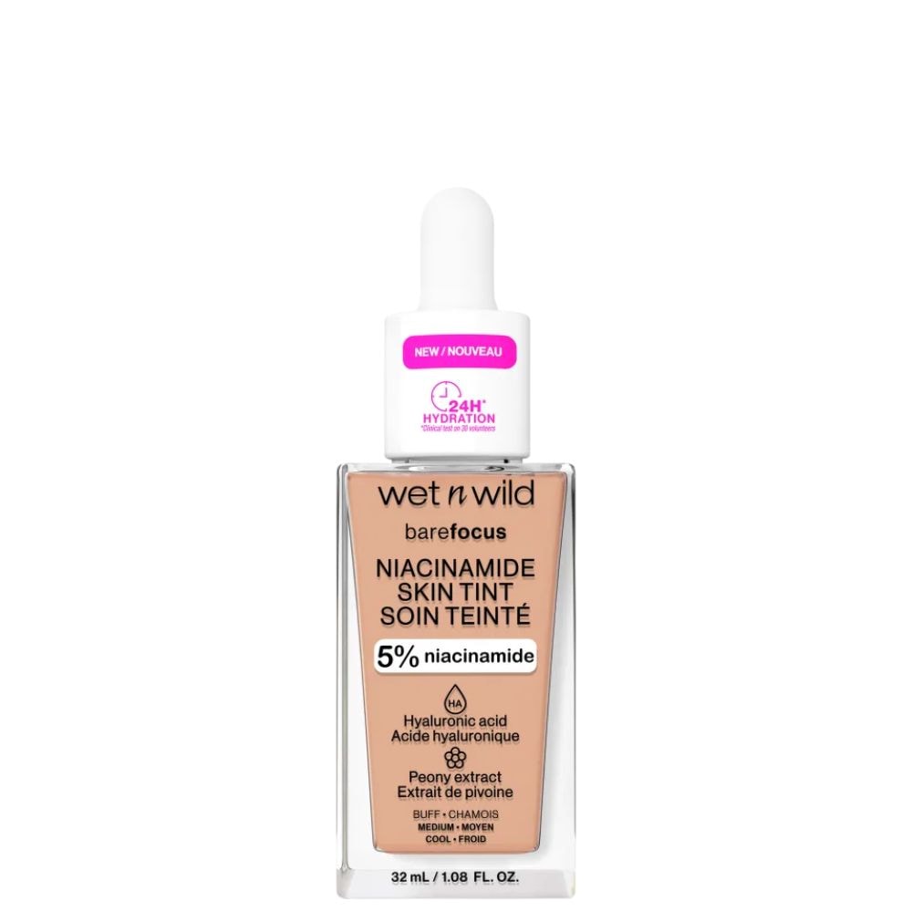 Base Líquida Wet n Wild Bare Focus Niacinamide Skin Tint Amber