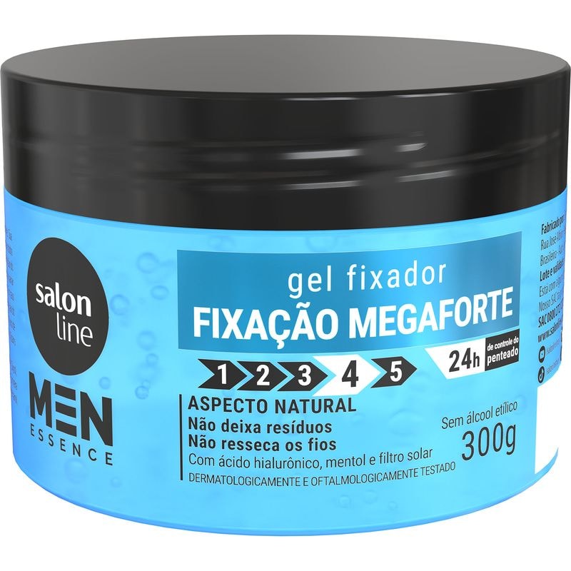 Gel Salon Line Men Essence Fixação Mega Forte 300g