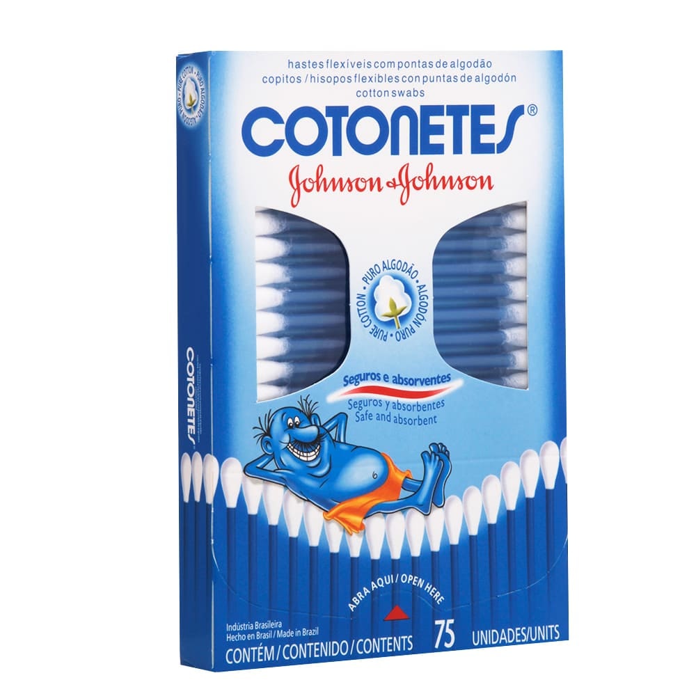 Hastes Flexíveis Cotonetes Caixa 75un
