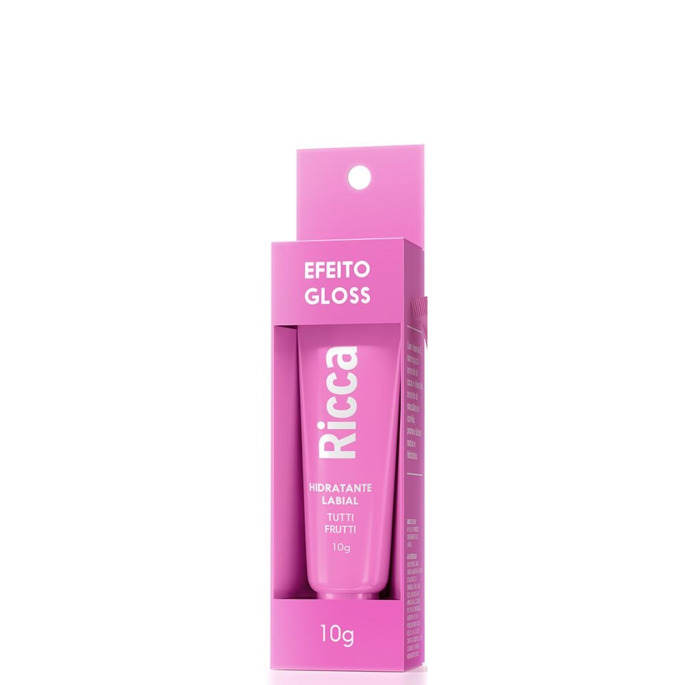 Hidratante Labial Ricca Efeito Gloss Tutti Frutti 10g
