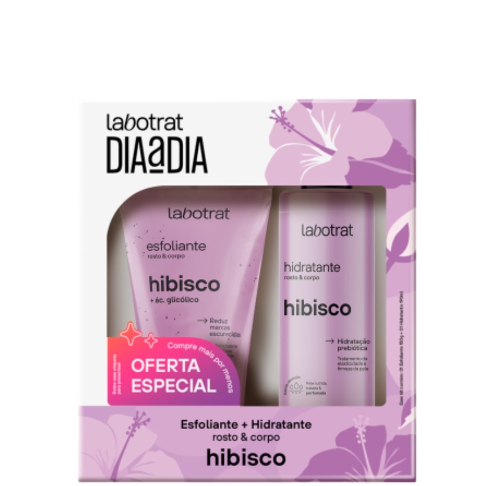 Kit Labotrat Esfoliante 150g + Hidratante 190ml Hibisco 2un