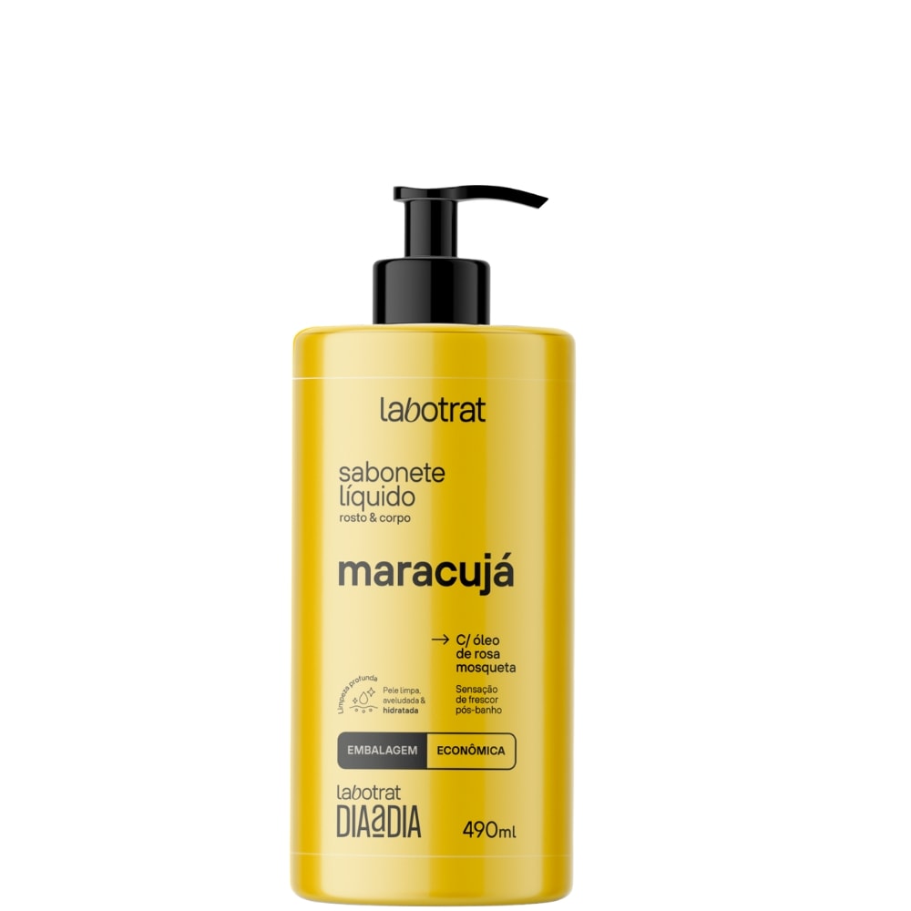 Sabonete Líquido Labotrat Corpo e Rosto Maracujá 490ml